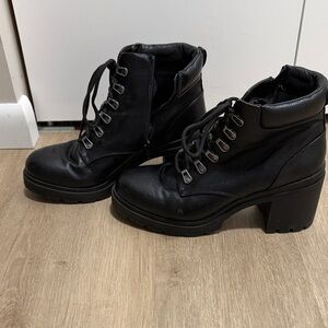 No Boundaries Black Lace Up Boots